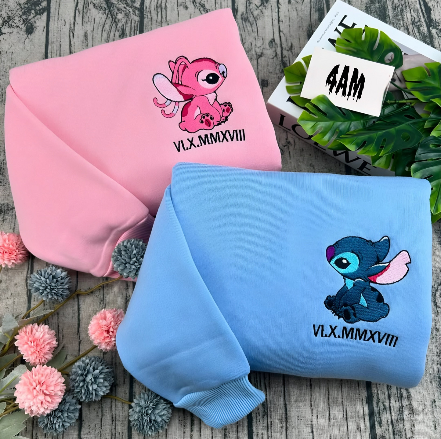 Set 2 Hanorace - Stitch x Angel cu data voastră