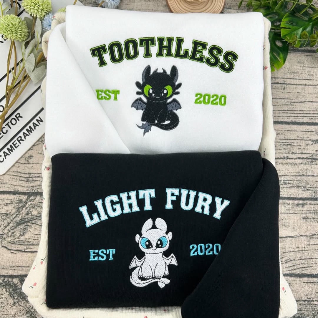 Set de cuplu - Toothless & Light Fury